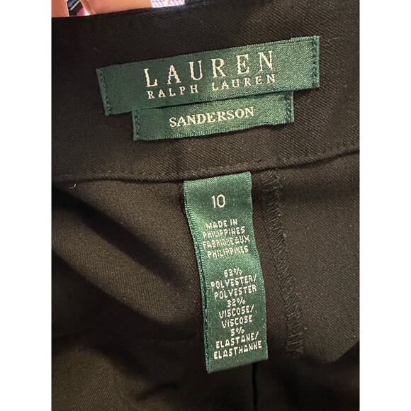 Ralph Lauren black flat front pants size 10 - Picture 4 of 8